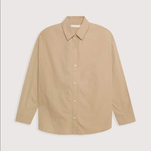NWT - Oak + Fort beige oversized poplin shirt SIZE MD